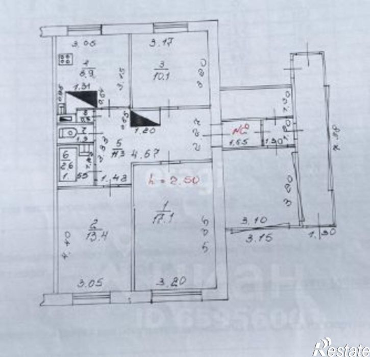 3-комн квартира