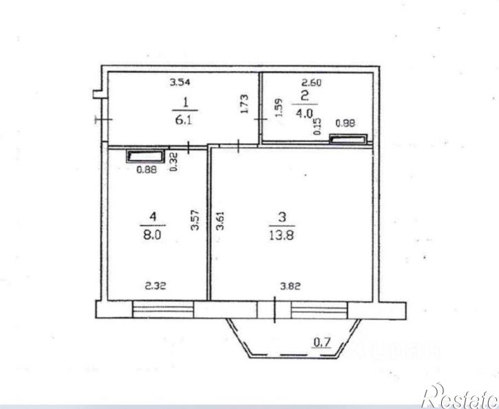 1-комн квартира ул Советская, д 101