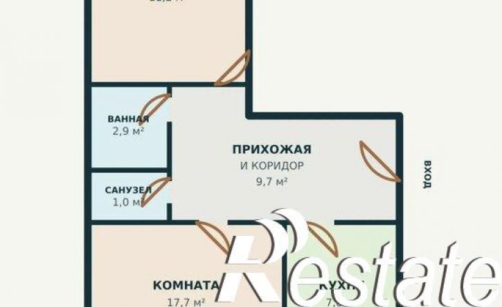 2-комн квартира Оричевский муниципальный округ, посёлок Колос, 8